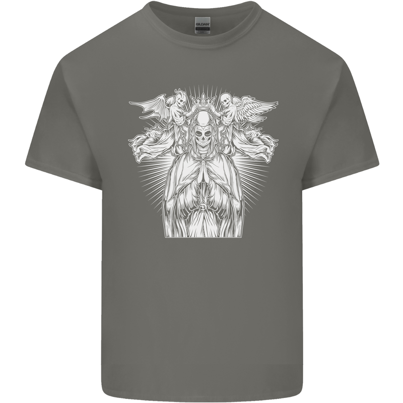 Angel of Death Day of the Dead Skull DOTD Kids T-Shirt Childrens Charcoal