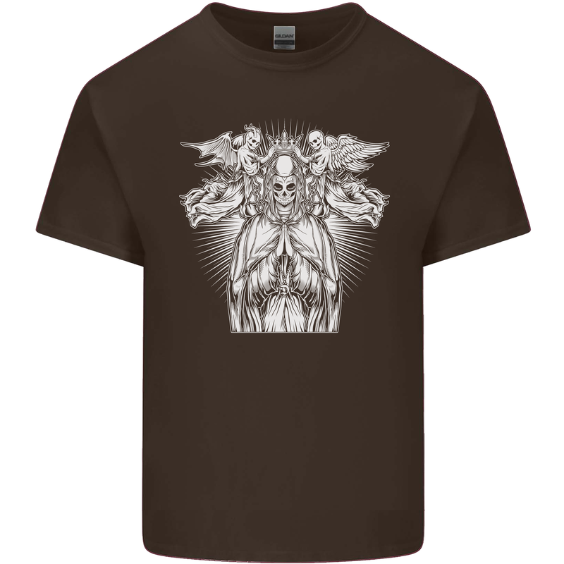 Angel of Death Day of the Dead Skull DOTD Kids T-Shirt Childrens Chocolate