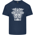 Angel of Death Day of the Dead Skull DOTD Kids T-Shirt Childrens Navy Blue
