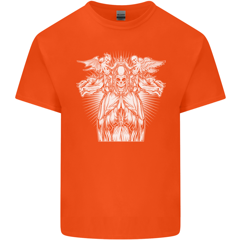 Angel of Death Day of the Dead Skull DOTD Kids T-Shirt Childrens Orange