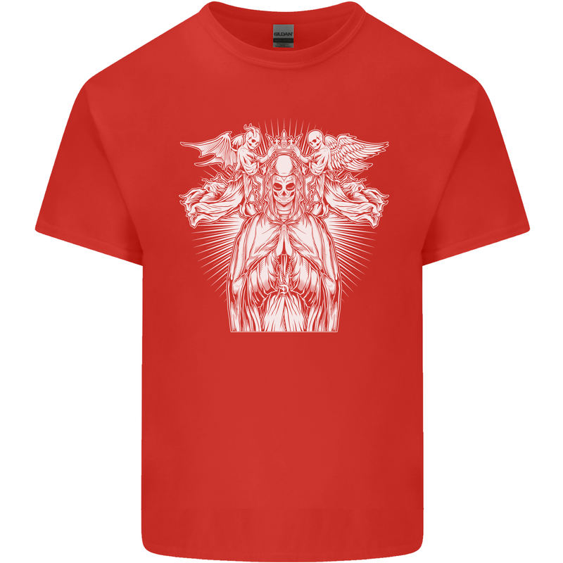 Angel of Death Day of the Dead Skull DOTD Kids T-Shirt Childrens Red