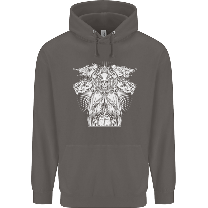Angel of Death Day of the Dead Skull DOTD Mens 80% Cotton Hoodie Charcoal