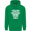 Angel of Death Day of the Dead Skull DOTD Mens 80% Cotton Hoodie Irish Green