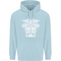 Angel of Death Day of the Dead Skull DOTD Mens 80% Cotton Hoodie Light Blue