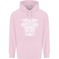 Angel of Death Day of the Dead Skull DOTD Mens 80% Cotton Hoodie Light Pink