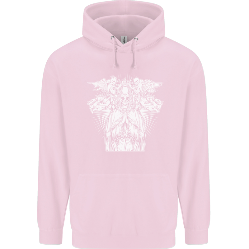 Angel of Death Day of the Dead Skull DOTD Mens 80% Cotton Hoodie Light Pink