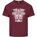 Angel of Death Day of the Dead Skull DOTD Mens Cotton T-Shirt Tee Top Maroon