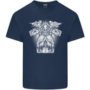 Angel of Death Day of the Dead Skull DOTD Mens Cotton T-Shirt Tee Top Navy Blue