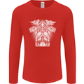 Angel of Death Day of the Dead Skull DOTD Mens Long Sleeve T-Shirt Red