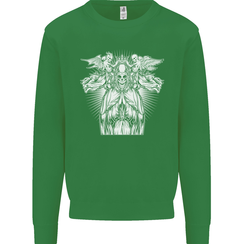 Angel of Death Day of the Dead Skull DOTD Mens Sweatshirt Jumper Irish Green