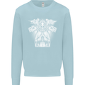 Angel of Death Day of the Dead Skull DOTD Mens Sweatshirt Jumper Light Blue