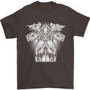 Angel of Death Day of the Dead Skull DOTD Mens T-Shirt Cotton Gildan Dark Chocolate