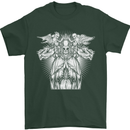 Angel of Death Day of the Dead Skull DOTD Mens T-Shirt Cotton Gildan Forest Green