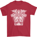 Angel of Death Day of the Dead Skull DOTD Mens T-Shirt Cotton Gildan Red