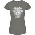 Angel of Death Day of the Dead Skull DOTD Womens Petite Cut T-Shirt Charcoal