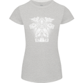Angel of Death Day of the Dead Skull DOTD Womens Petite Cut T-Shirt Sports Grey