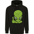 Angry Alien Finger Flip Funny Offensive Mens 80% Cotton Hoodie Black
