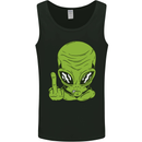 Angry Alien Finger Flip Funny Offensive Mens Vest Tank Top Black