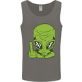 Angry Alien Finger Flip Funny Offensive Mens Vest Tank Top Charcoal
