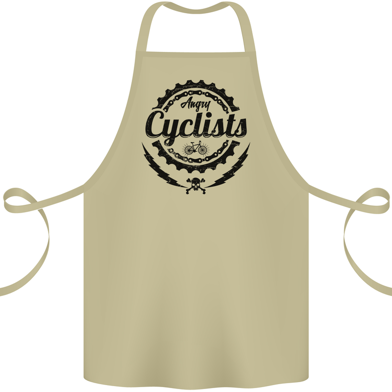Angry Cyclist Cyclist Funny Bicycle Bike Cotton Apron 100% Organic Khaki