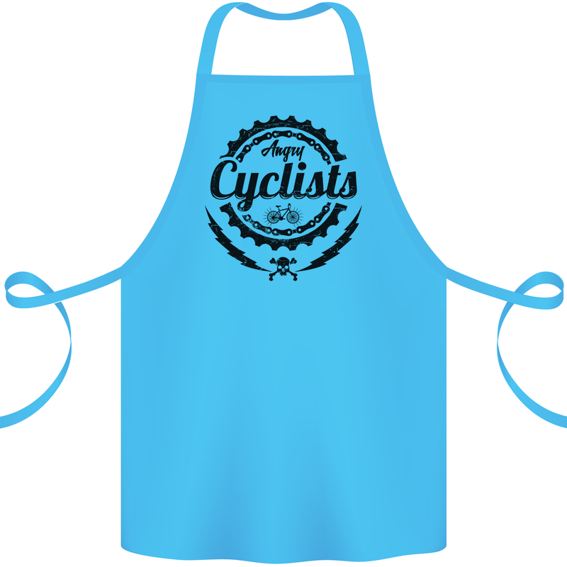 Angry Cyclist Cyclist Funny Bicycle Bike Cotton Apron 100% Organic Turquoise