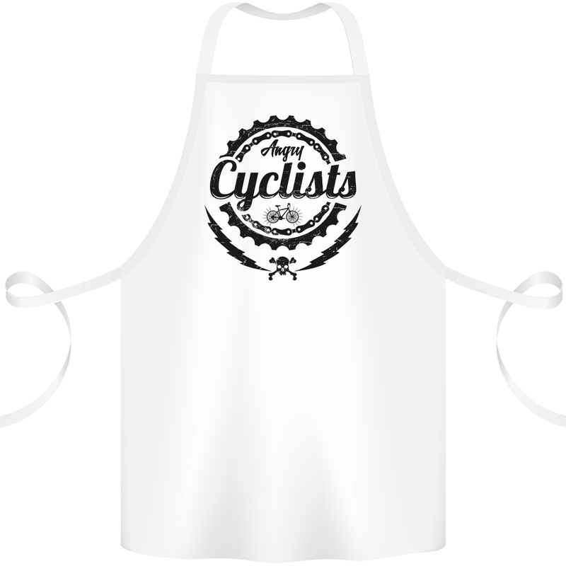 Angry Cyclist Cyclist Funny Bicycle Bike Cotton Apron 100% Organic White
