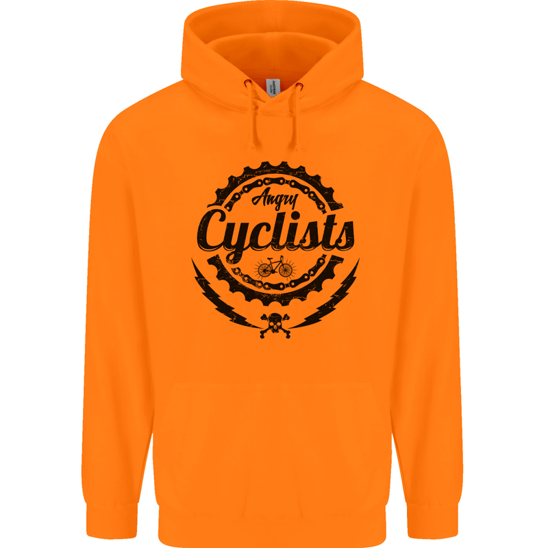 Angry Cyclist Cyclist Funny Bicycle Bike Mens 80% Cotton Hoodie Orange
