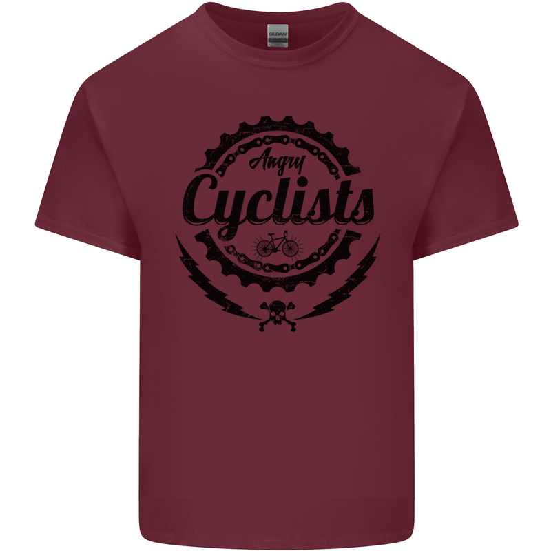 Angry Cyclist Cyclist Funny Bicycle Bike Mens Cotton T-Shirt Tee Top Maroon