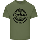 Angry Cyclist Cyclist Funny Bicycle Bike Mens Cotton T-Shirt Tee Top Military Green