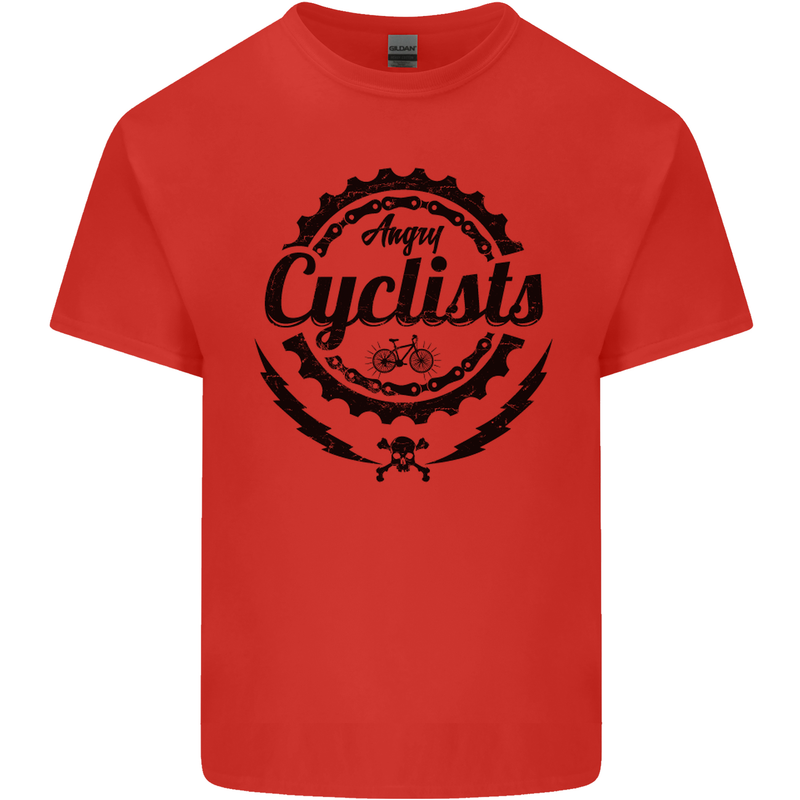 Angry Cyclist Cyclist Funny Bicycle Bike Mens Cotton T-Shirt Tee Top Red