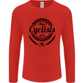 Angry Cyclist Cyclist Funny Bicycle Bike Mens Long Sleeve T-Shirt Red