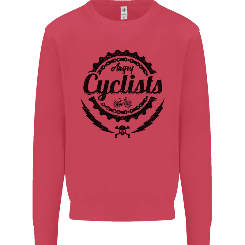 Angry Cyclist Cyclist Funny Bicycle Bike Mens Sweatshirt Jumper Heliconia