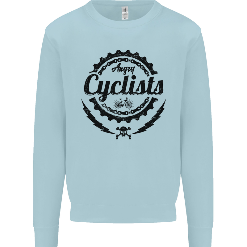 Angry Cyclist Cyclist Funny Bicycle Bike Mens Sweatshirt Jumper Light Blue