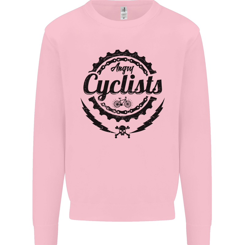 Angry Cyclist Cyclist Funny Bicycle Bike Mens Sweatshirt Jumper Light Pink