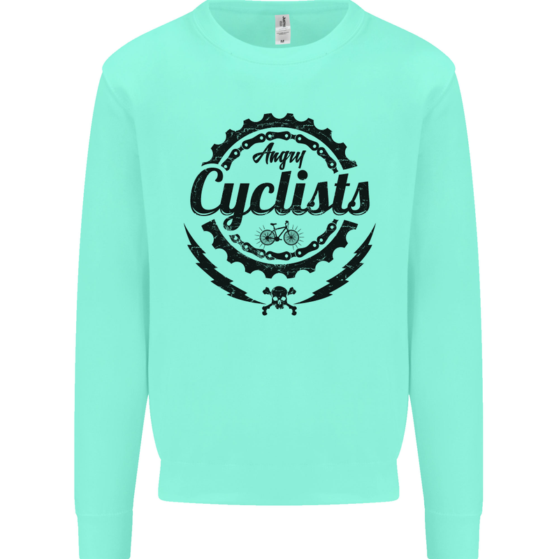 Angry Cyclist Cyclist Funny Bicycle Bike Mens Sweatshirt Jumper Peppermint