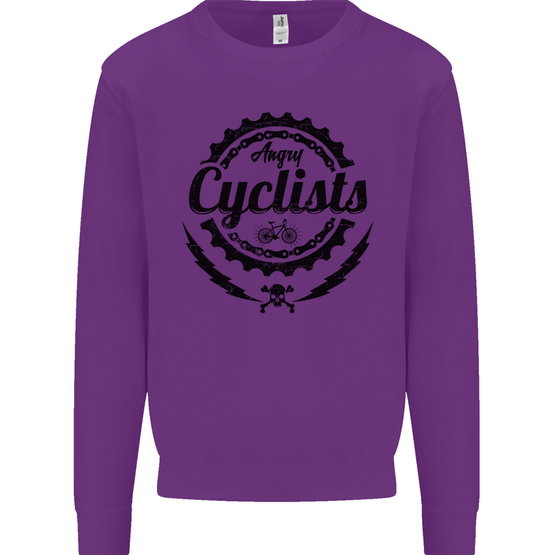 Angry Cyclist Cyclist Funny Bicycle Bike Mens Sweatshirt Jumper Purple