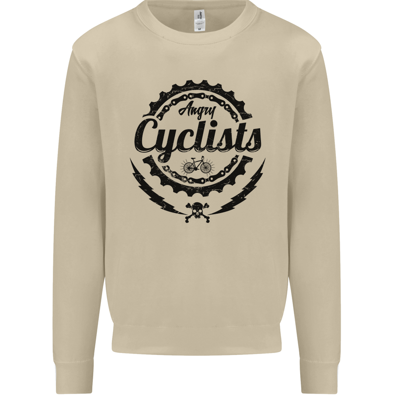 Angry Cyclist Cyclist Funny Bicycle Bike Mens Sweatshirt Jumper Sand