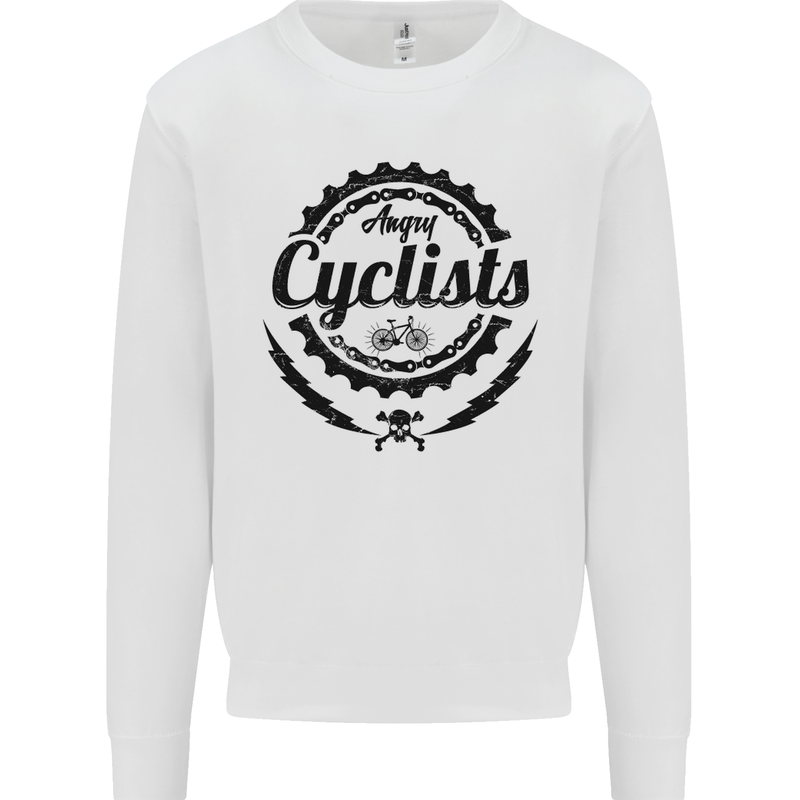 Angry Cyclist Cyclist Funny Bicycle Bike Mens Sweatshirt Jumper White