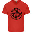 Angry Cyclist Cyclist Funny Bicycle Bike Mens V-Neck Cotton T-Shirt Red