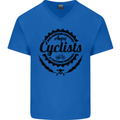 Angry Cyclist Cyclist Funny Bicycle Bike Mens V-Neck Cotton T-Shirt Royal Blue