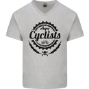 Angry Cyclist Cyclist Funny Bicycle Bike Mens V-Neck Cotton T-Shirt Sports Grey