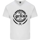 Angry Cyclist Cyclist Funny Bicycle Bike Mens V-Neck Cotton T-Shirt White