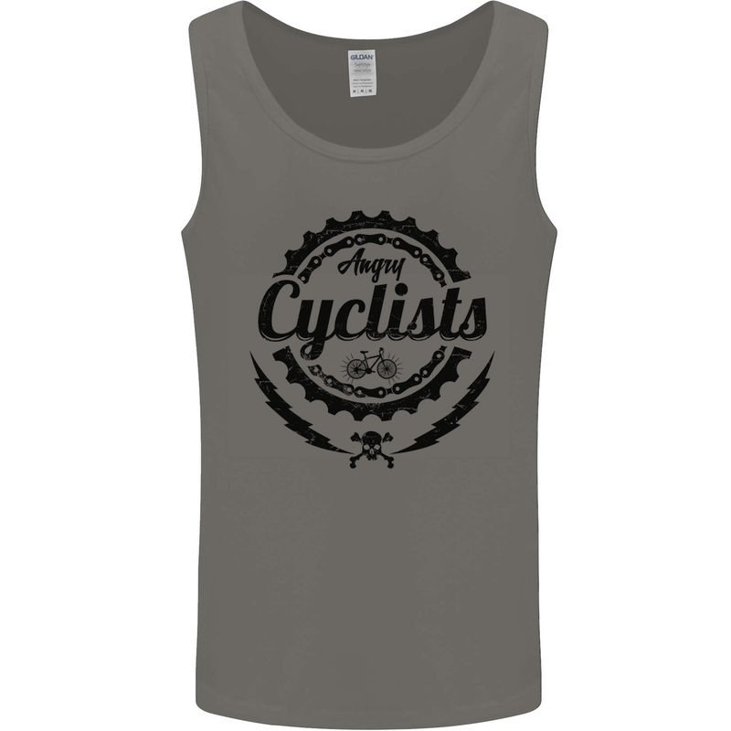 Angry Cyclist Cyclist Funny Bicycle Bike Mens Vest Tank Top Charcoal