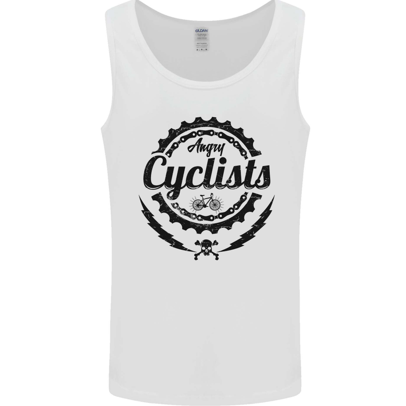 Angry Cyclist Cyclist Funny Bicycle Bike Mens Vest Tank Top White