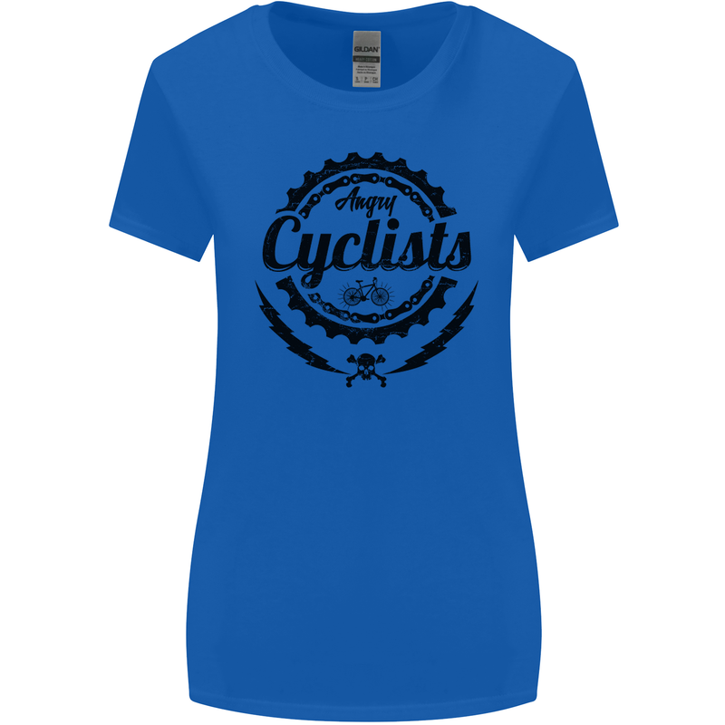 Angry Cyclist Cyclist Funny Bicycle Bike Womens Wider Cut T-Shirt Royal Blue