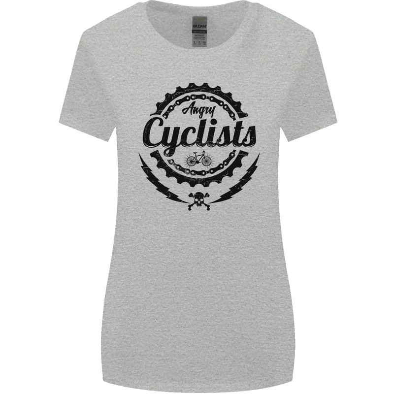 Angry Cyclist Cyclist Funny Bicycle Bike Womens Wider Cut T-Shirt Sports Grey