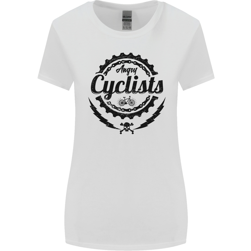 Angry Cyclist Cyclist Funny Bicycle Bike Womens Wider Cut T-Shirt White
