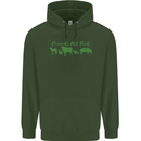 Animals Are Friends Not Food Vegan Childrens Kids Hoodie Forest Green