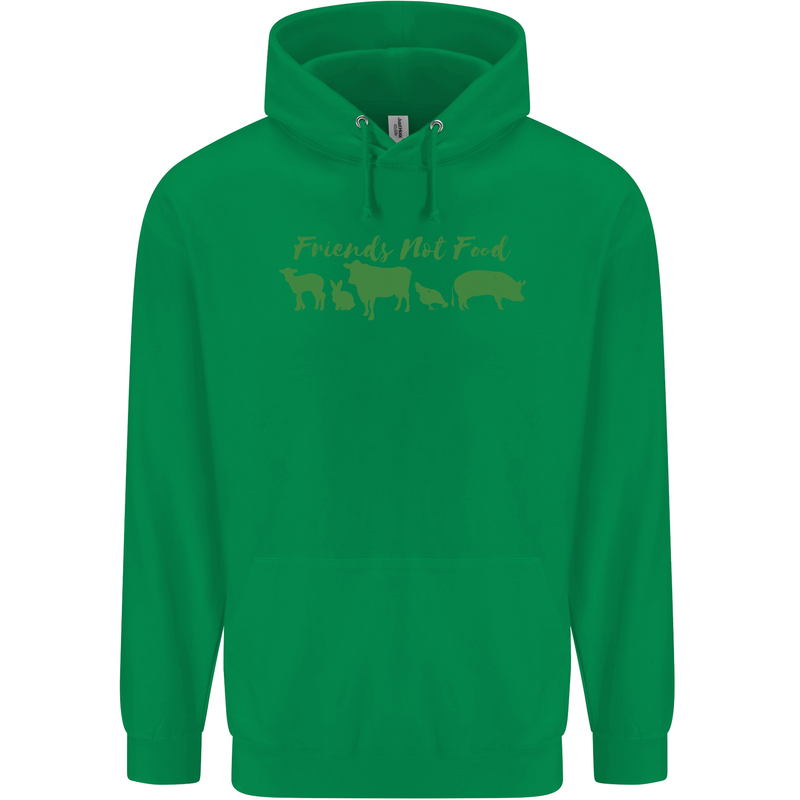 Animals Are Friends Not Food Vegan Childrens Kids Hoodie Irish Green