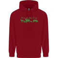 Animals Are Friends Not Food Vegan Childrens Kids Hoodie Red